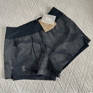 On Running Lumos Dark Gray Performance Shorts NWT